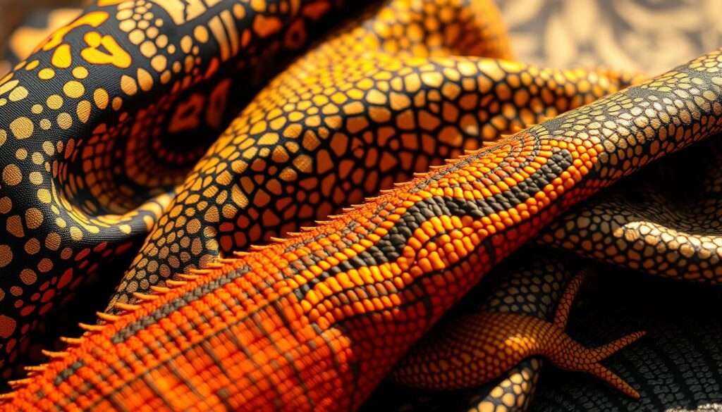 lizard print textiles