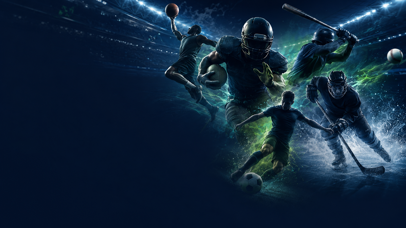 Sports entertainment categories available with compatible plans